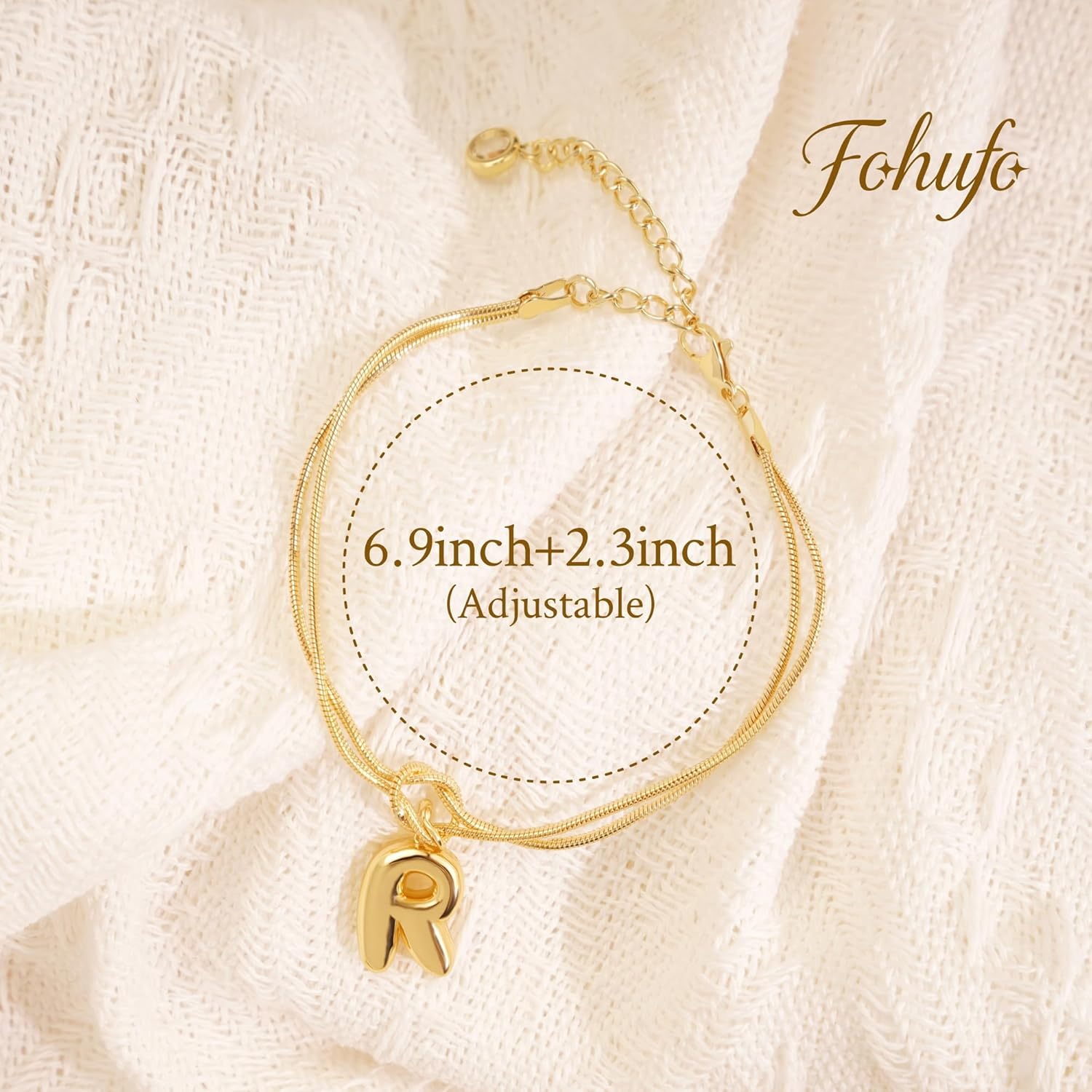 Gold Initial Bracelets for Women - Friendship Bracelet, 14K Gold Plated Love Knot A-Z Letter Bracelet, Dainty Forever Infinity Bracelet, Bridesmaid Gifts, Valentine's day Gifts for Women, Lover Bridesmaids Friends Gifts - Image 5