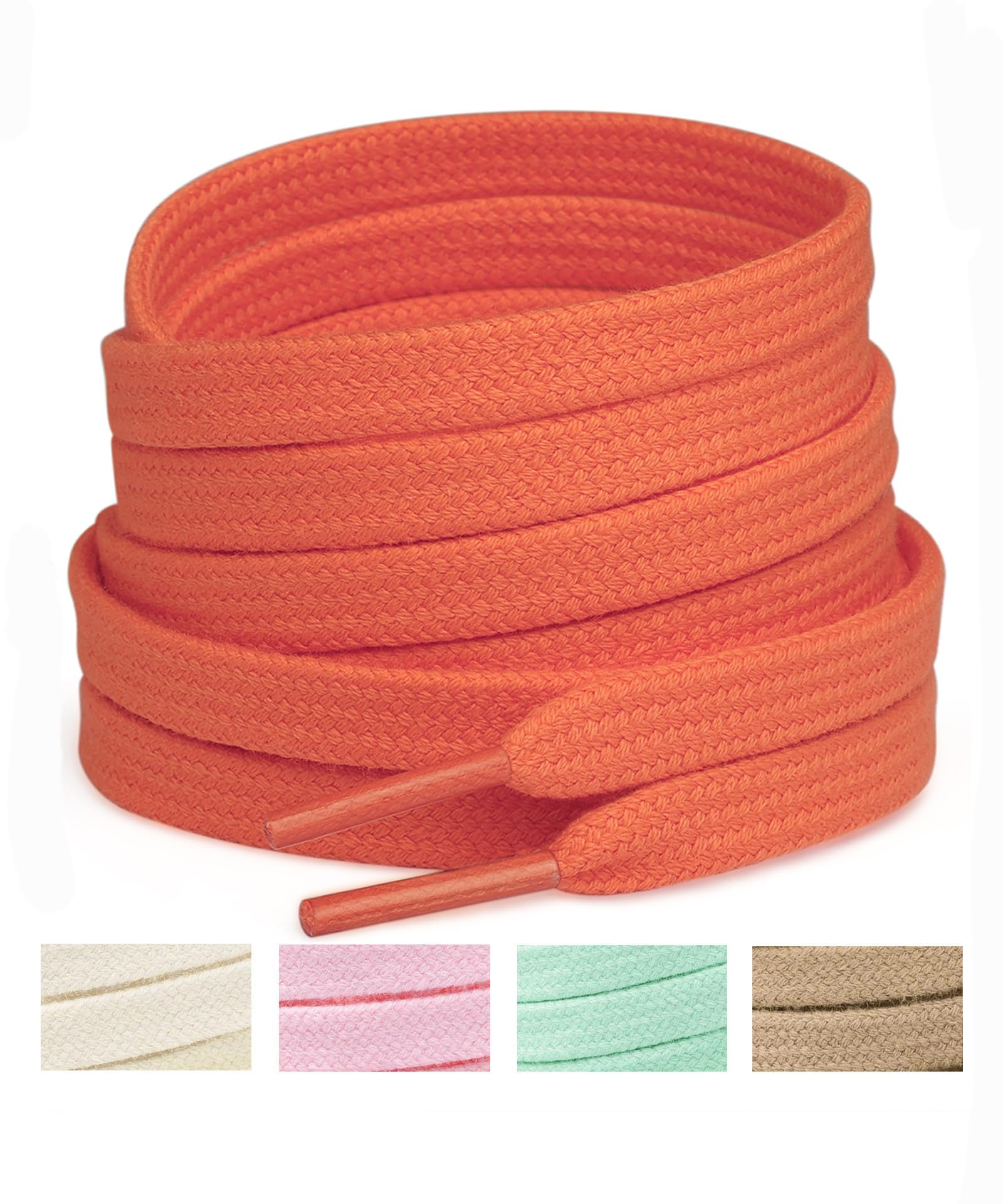 Handshop 2 Pairs Flat Athletic Shoelaces 5/16" in 40"-63" Wide Sneaker Replacement Shoe Laces