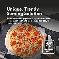 Vista 4 de New Star Foodservice 50868 Bandeja/Sartén para pizza, con borde ancho, de aluminio, 20.3 cm, paquete de 6