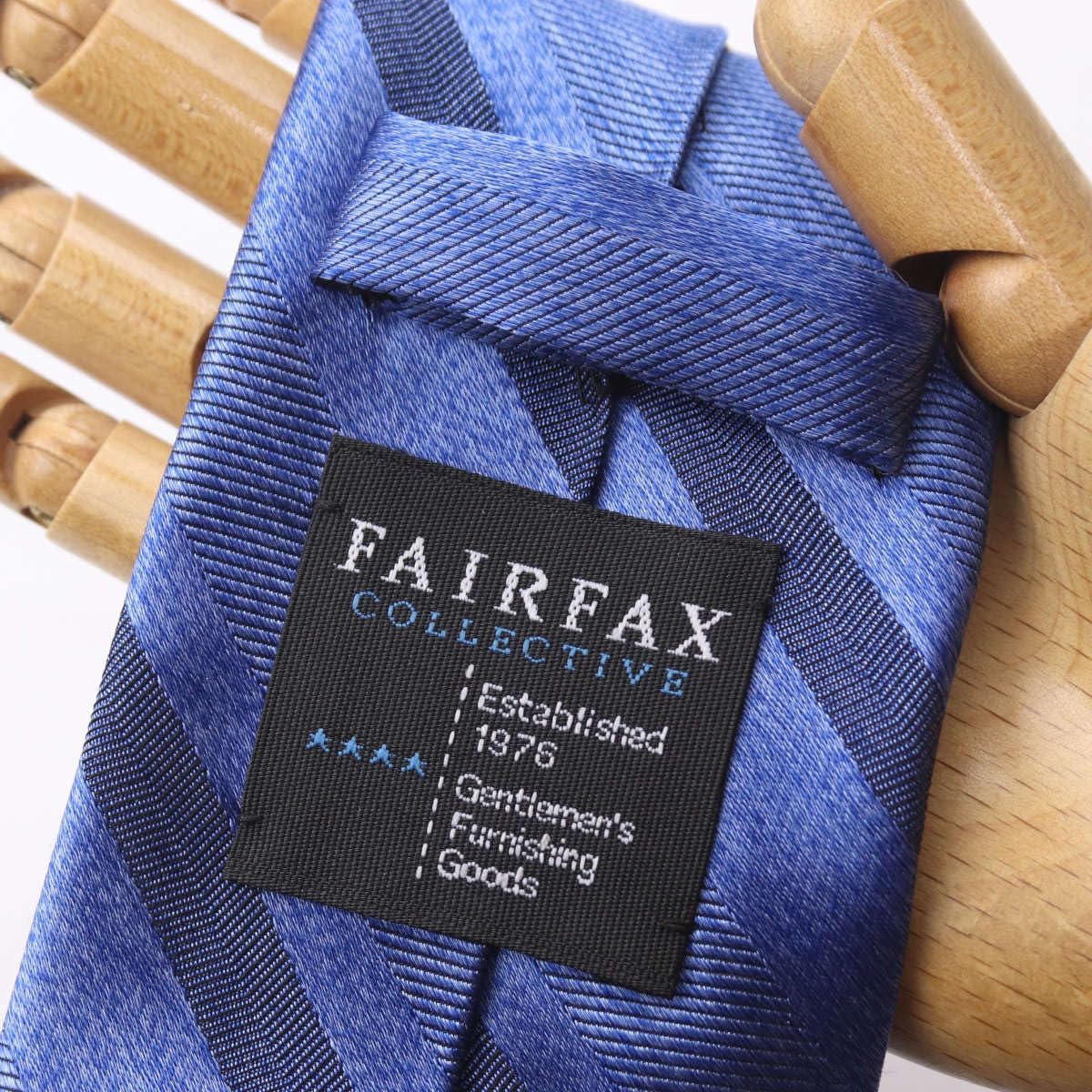 フェアファクス ネクタイ ソリッド 無地 ネイビー FAIRFAX ネクタイ