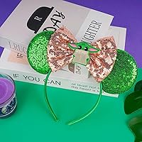 Vista 5 de FANYITY Orejas de disfraz de ratón, diademas de orejas de ratón para niñas y mujeres, talla libre