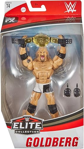 Miniatura 4 de Figura de acción de lujo WWE Goldberg Elite Series #74 con detalles faciales realistas, equipamiento de lucha icónico y accesorios