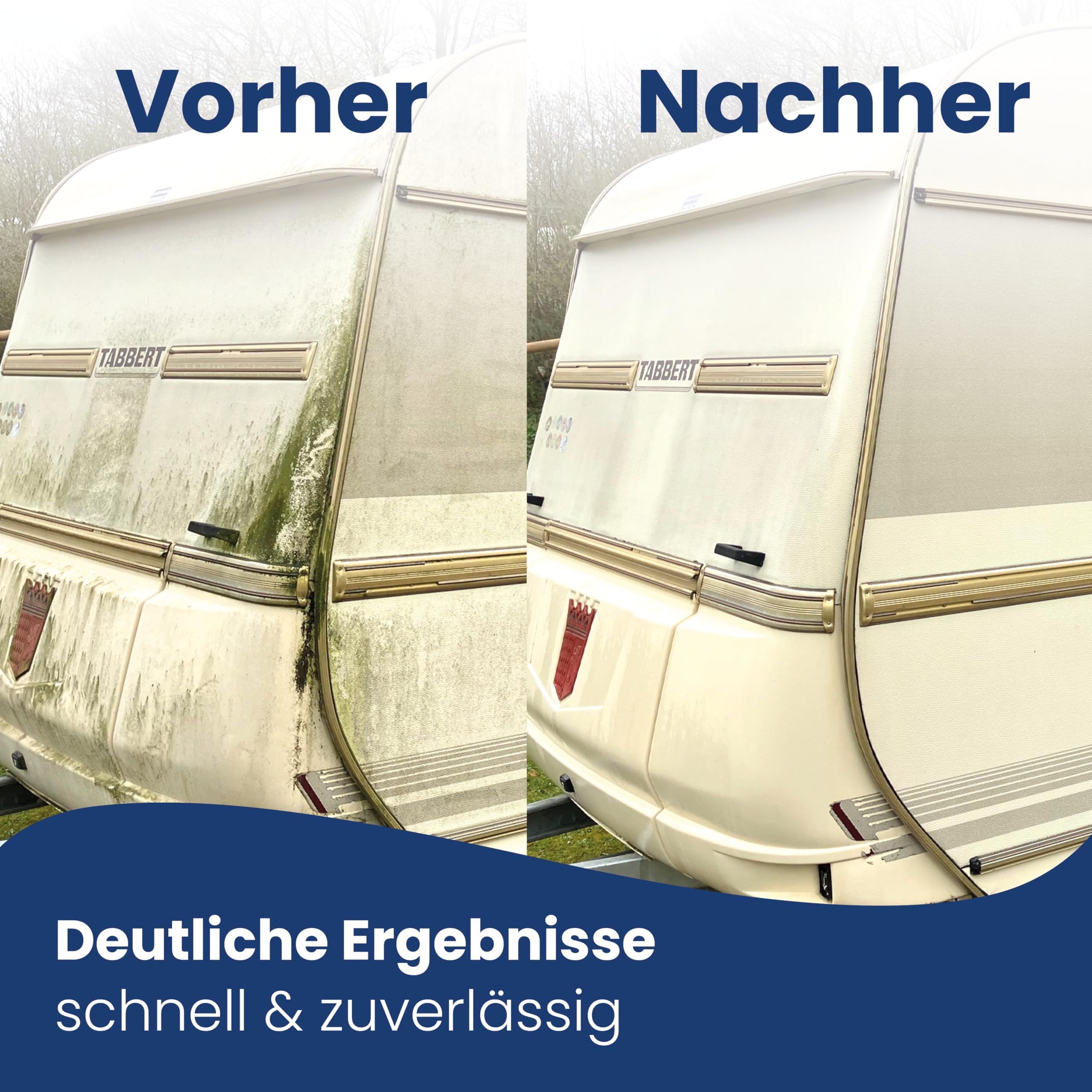 AGO Caravan Reiniger Komplett Set 9-teilig/Intensiv Wohnwagen Reiniger außen, Acrylglas Reiniger & Schwarzstreifen-Entferner/Inklusive Eimer und weiterem Putzzubehör