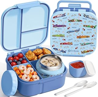Fimibuke Bento Box for Kids, Toddler Lunch Box with 8.5oz Thermo Food Jar