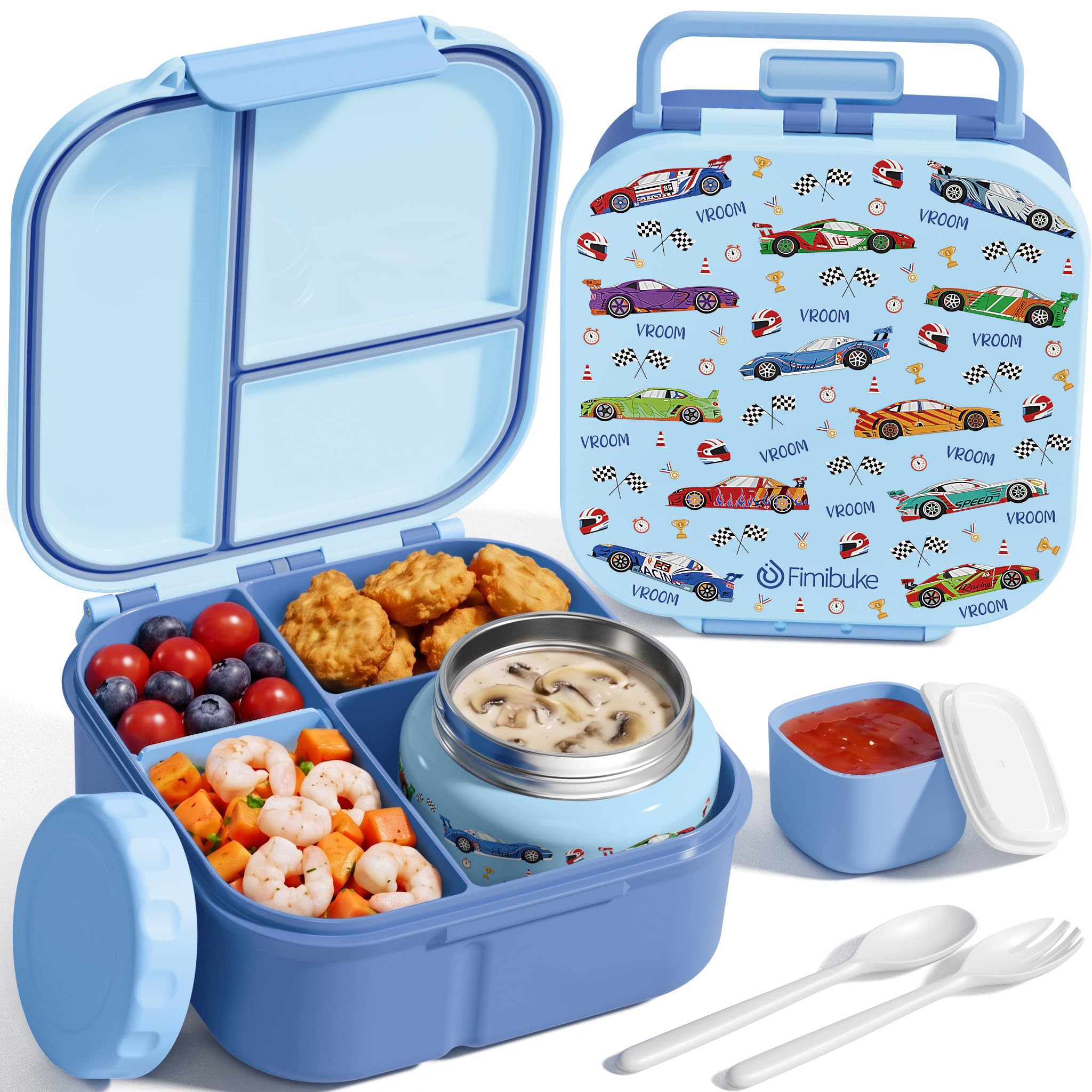 Photo 1 of Fimibuke Kids Bento Lunch Box with Thermo Jar