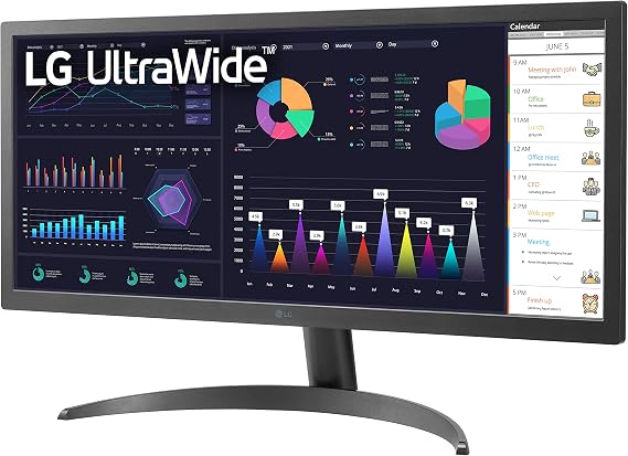 LG UltraWide FHD 26-Inch Computer Monitor 26WQ500-B, IPS with HDR 10 Compatibility and AMD FreeSync, Black