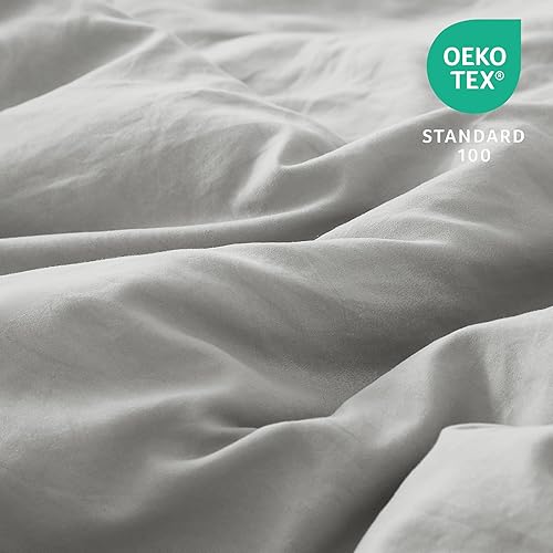 Miniatura 5 de ARTALL Reyna - Juego de edredón de 3 piezas (1 edredón y 2 fundas de almohada), juego de edredón vintage estilo rústico y elegante, suave y