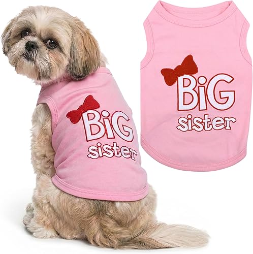 Miniatura 39 de Parisian Pet - Camiseta para perros y gatos, con texto en inglés Big Sister, 2XS
