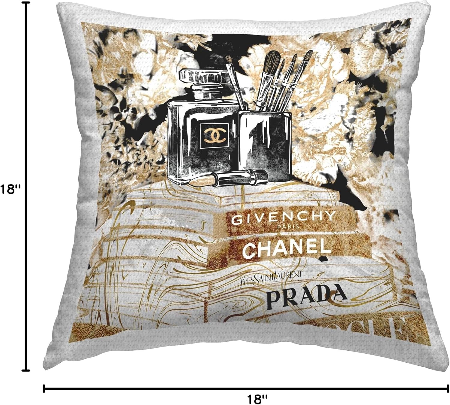 Stupell Industries Glam Designer Accessories Women's Fashion Books Printed Pillow Outdoor Pillow Design by Ziwei Li