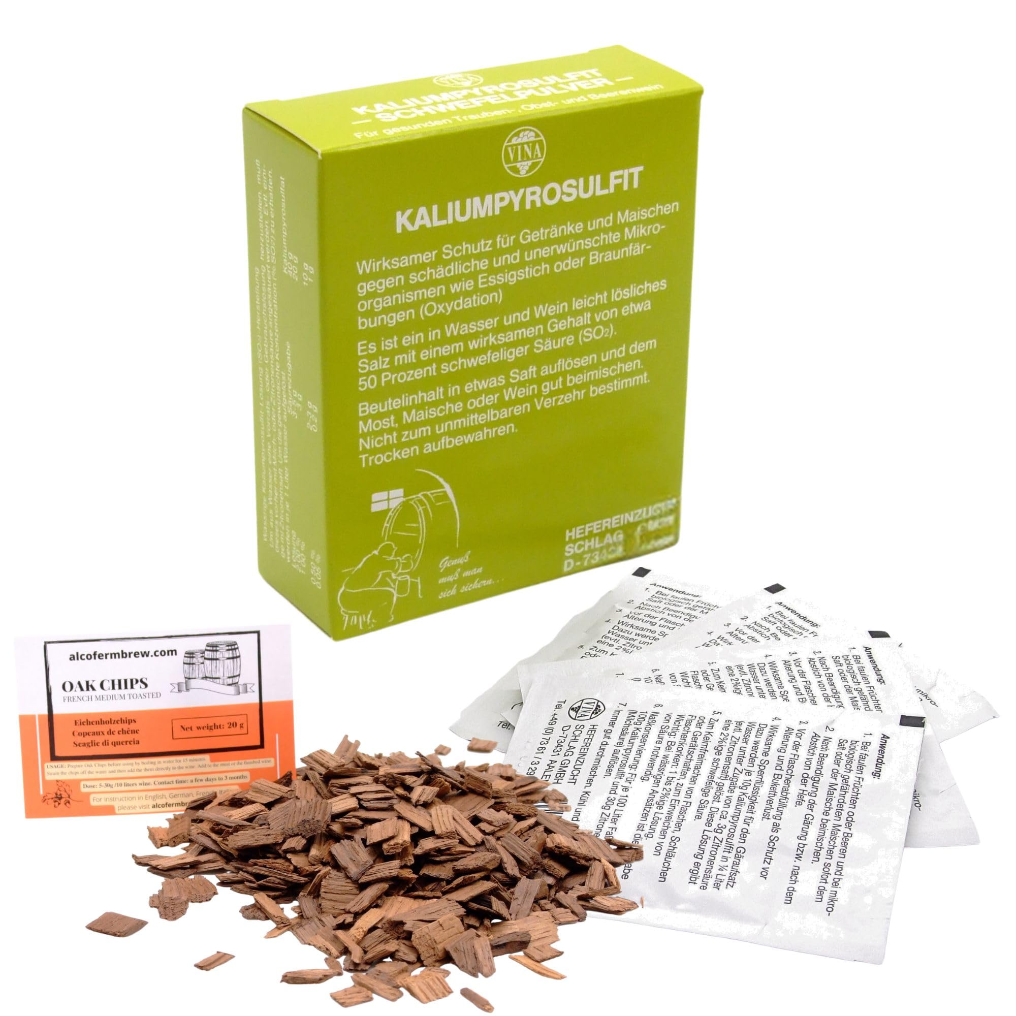 ARAUNER - Metabisulfito de Potasio 10 x 10 g - Arausano - Desinfectante de Tapones y Equipos de fermentación