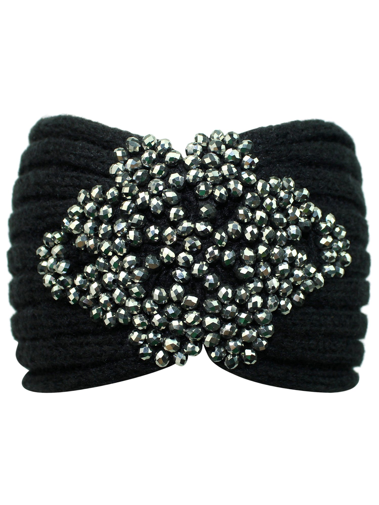 Buy Black Knit Headband With Beaded Detail Online at desertcartBAHRAIN