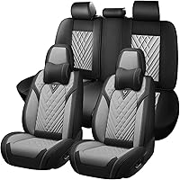 Vista 15 de Fundas de asiento de automóvil para Nissan Murano 2003-2026, juego completo de fundas de asiento de cuero de napa impermeables, protector de asiento