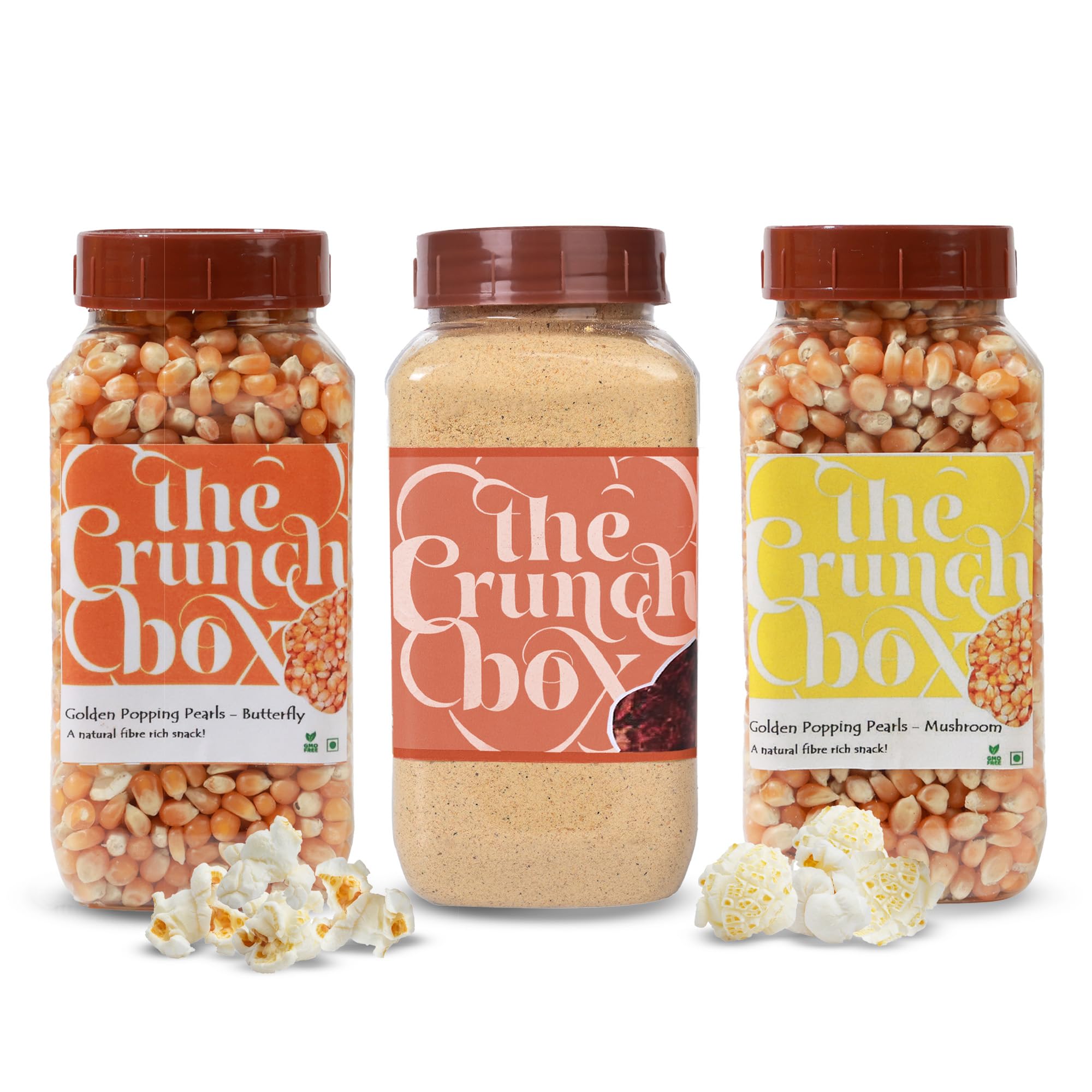 The Crunch Box Popcorn Kernels (Combo Pack) - Butterfly Corn Kernel (400Gms), Mushroom Corn Kernel (400Gms) & BBQ Seasoning (100Gms) - 900 Gms-image-5