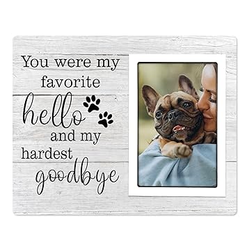 SteadStyle Pet Memorial Picture Frame - Dog Loss Sympathy Gift - in Memory of Pet, Paw Prints Photo Frames 4x6 for Loss of Dog Cat Remembrance Gifts for Pet Lovers