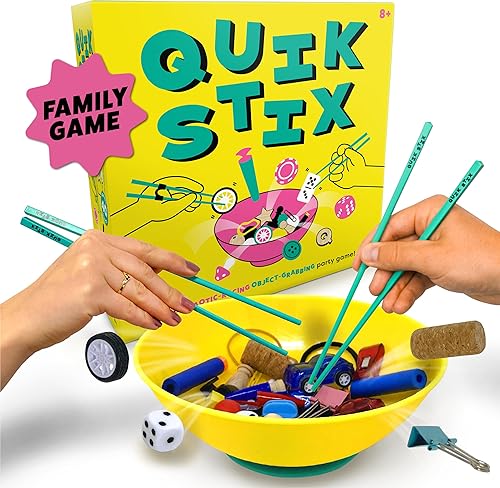 Lucky Egg Quik Stix - Juego de habilidades, divertidos juegos familiares para niños y adultos, mayores de 7 años, 2 a 8 jugadores, juegos de mesa