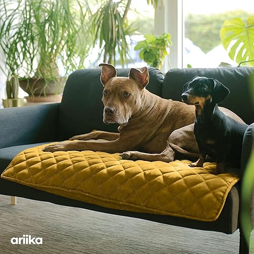Miniatura 7 de ariika Manta impermeable para perros, tapete para mascotas de 35 x 35 pulgadas, funda de sofá para mascotas, tapete antideslizante para gatos, manta