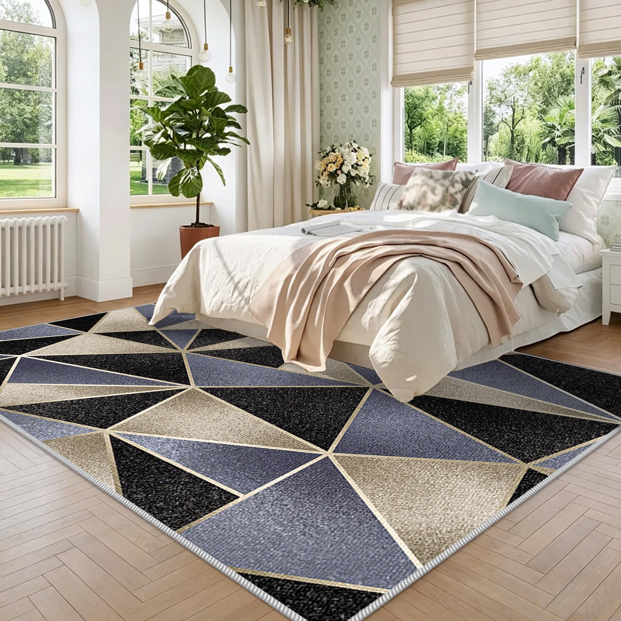 Dywan do salonu Duży Dywan Sypialnia Krótkie włosie Dywan Przedpokój Antypoślizgowy Zmywalny Dywan Do Salonu Kuchni Wejście Wnętrze Nowoczesny Dywan 180 x 210 cm