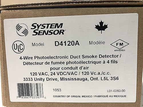 System Sensor D4120 InnovairFlex - Detector de humo de conductos fotoeléctricos de 4 cables, protección contra cortocircuitos integrada contra