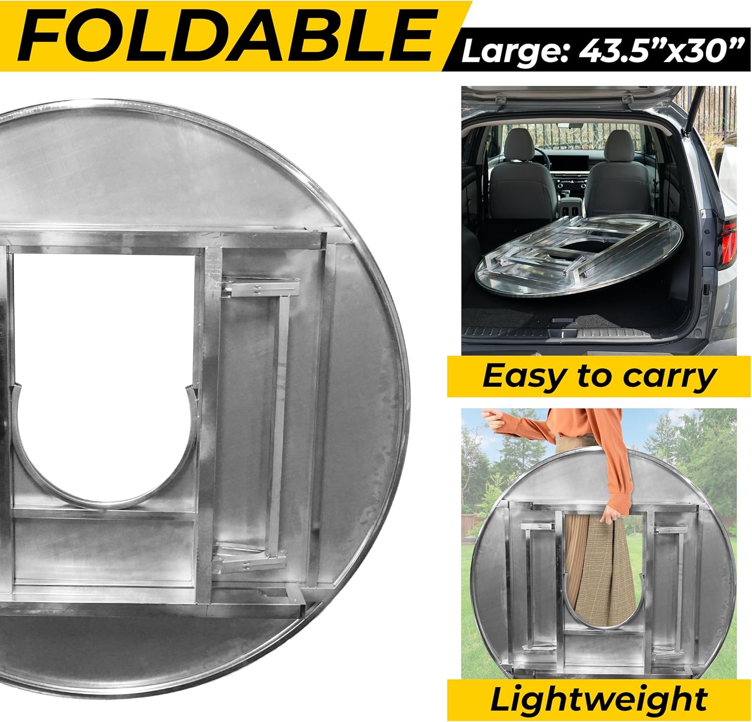 43.5" X 30" Korean BBQ Grill Foldable Outdoor Large Table Gas set