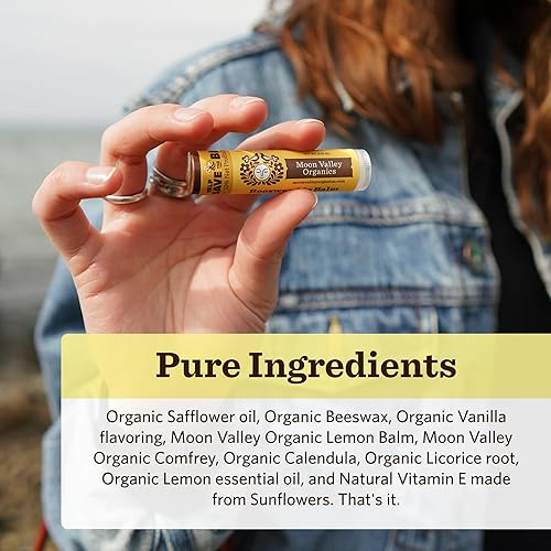 Miniatura 3 de Moon Valley Organics Bálsamo labial de cera de abejas para hidratar labios y cutículas (VELVETY VANILLA, paquete de 6)