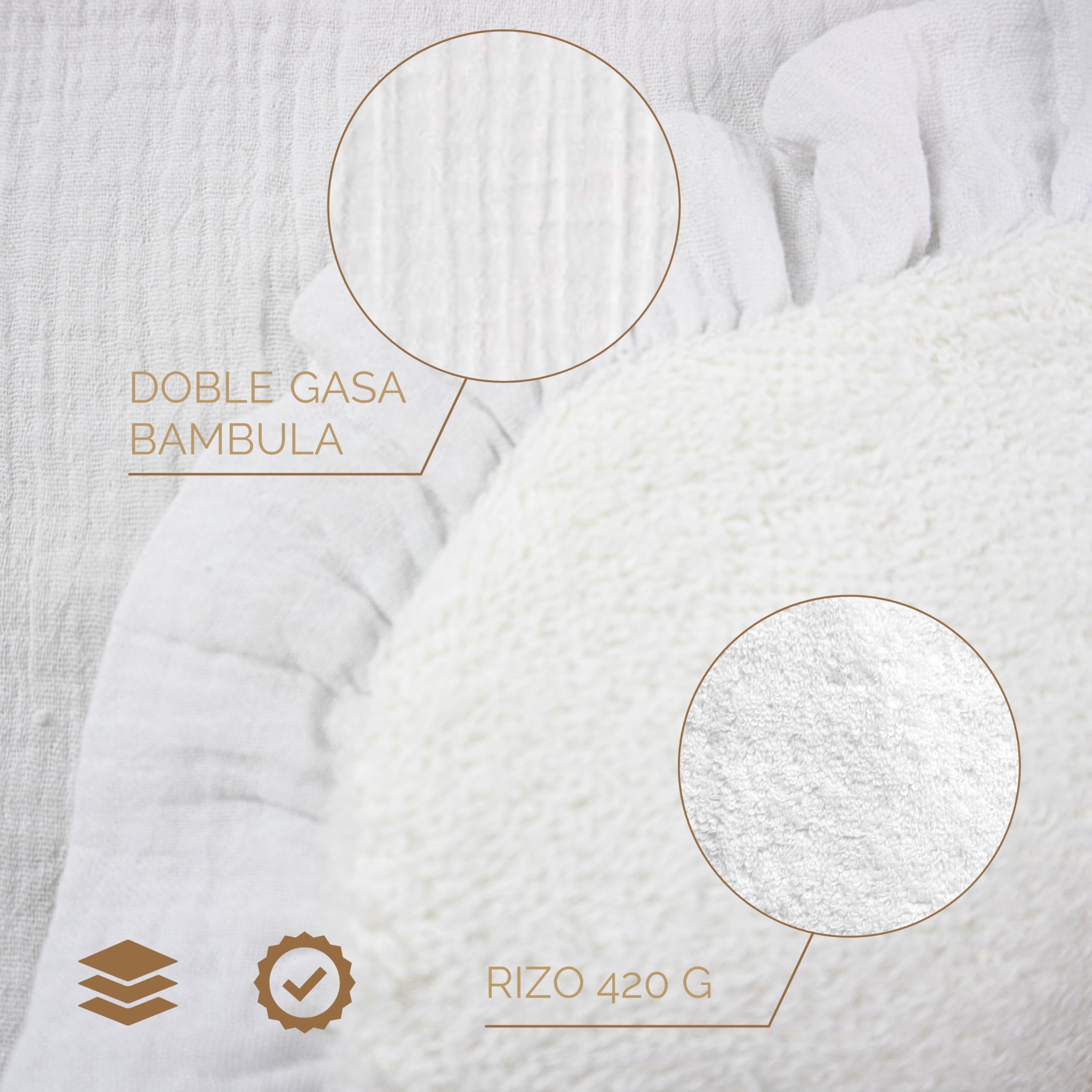 Thermikoa Kit Housse Nacelle Universelle en Mousseline 100% Coton avec Drap Housse et Protège Bavouille Bébé – Habillage Intérieur Confortable et Respirant pour Landau