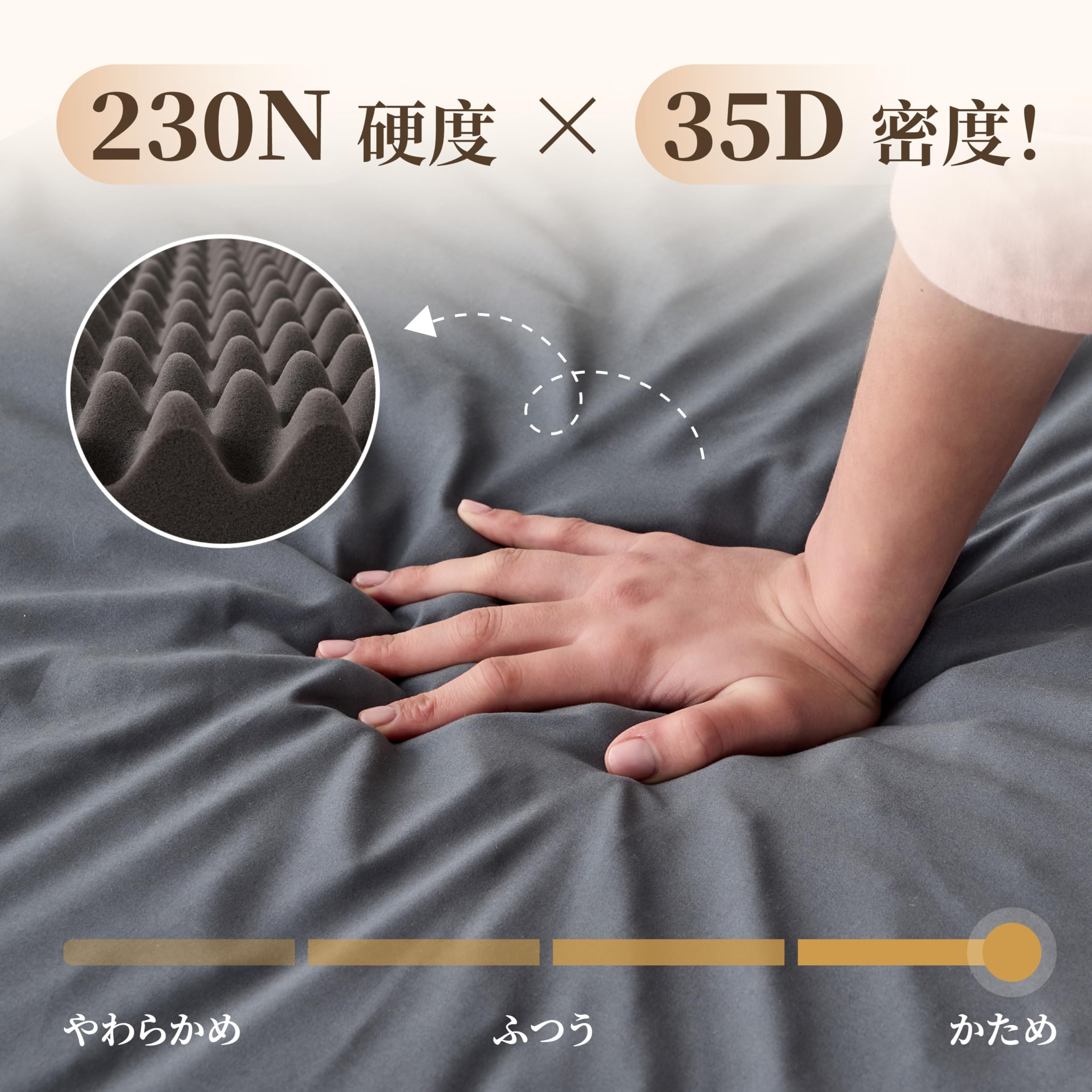 230N 純高反発 三つ折り シングル マットレス 35D 硬い 三つ折り セミダブル マットレス Wellflex Amazon.co.jp: 竹炭配合 凹凸構造 マットレス