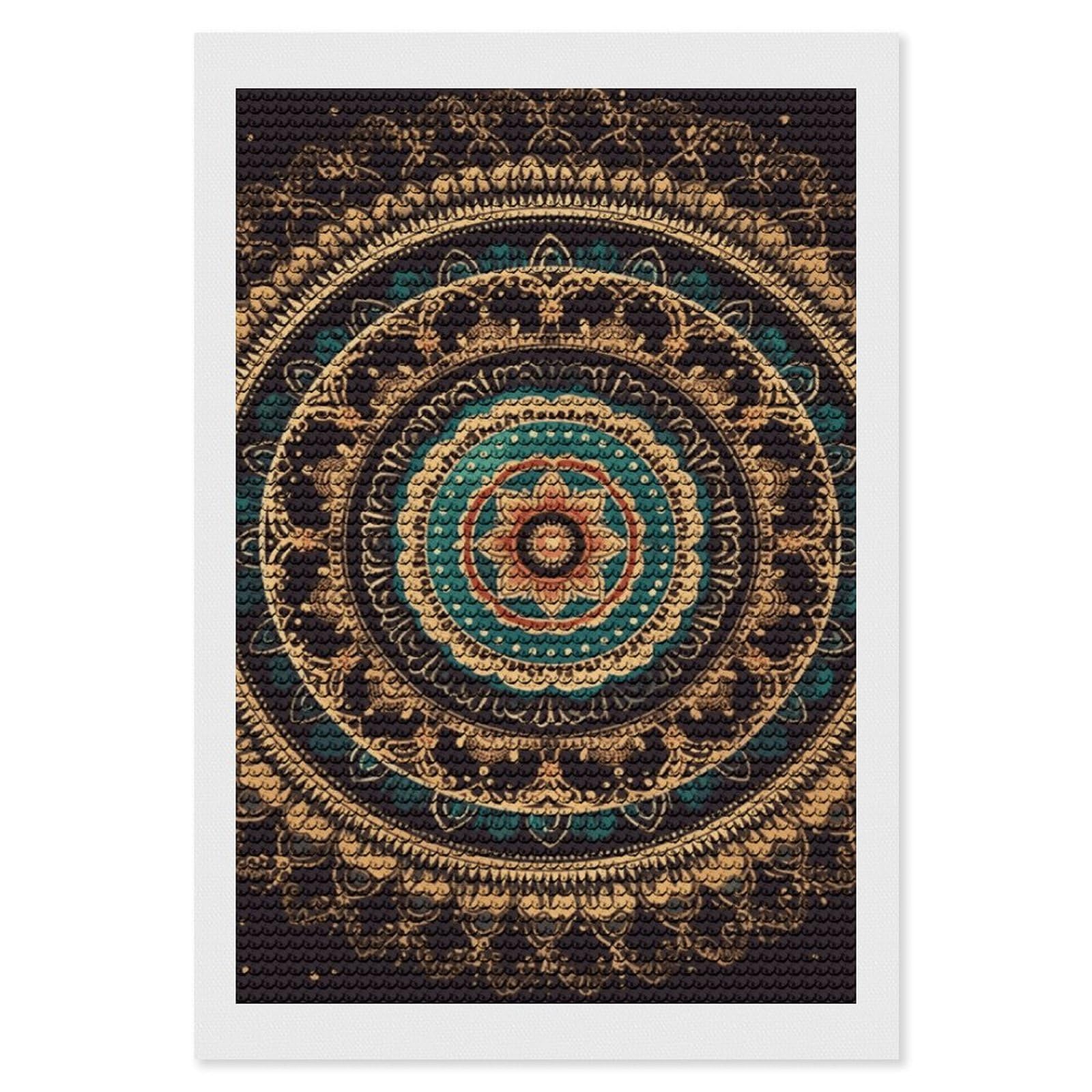 NONHAI Diamond Painting Kits for Adults - DIY Diamond Art Kits for Beginners - Full 5D Paint Drill Diamond Dots Paintings- Mandala Diamonds Pictures Gem Art and Craft Wall Decor 8"x12"