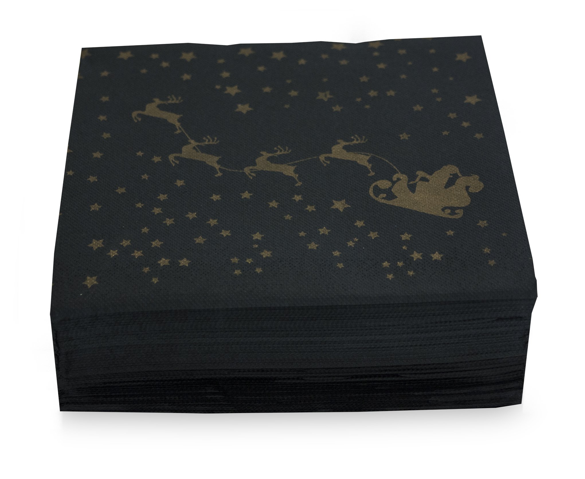 Morigami, Standard Size Napkin, 1/4 Fold, Point Point, 50 Napkins, Santa Claus