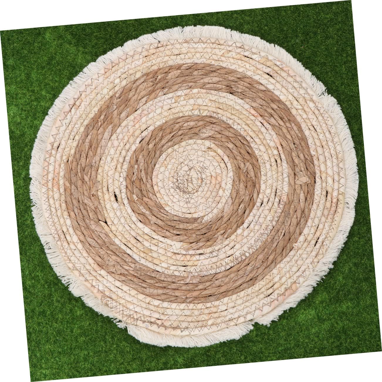 VOSAREA 1pc Comfortable Knitting Cat Litter Pad Natural Corn Woven Mat for Cats Breathable Stylish Design for Indoor Use and Supplies