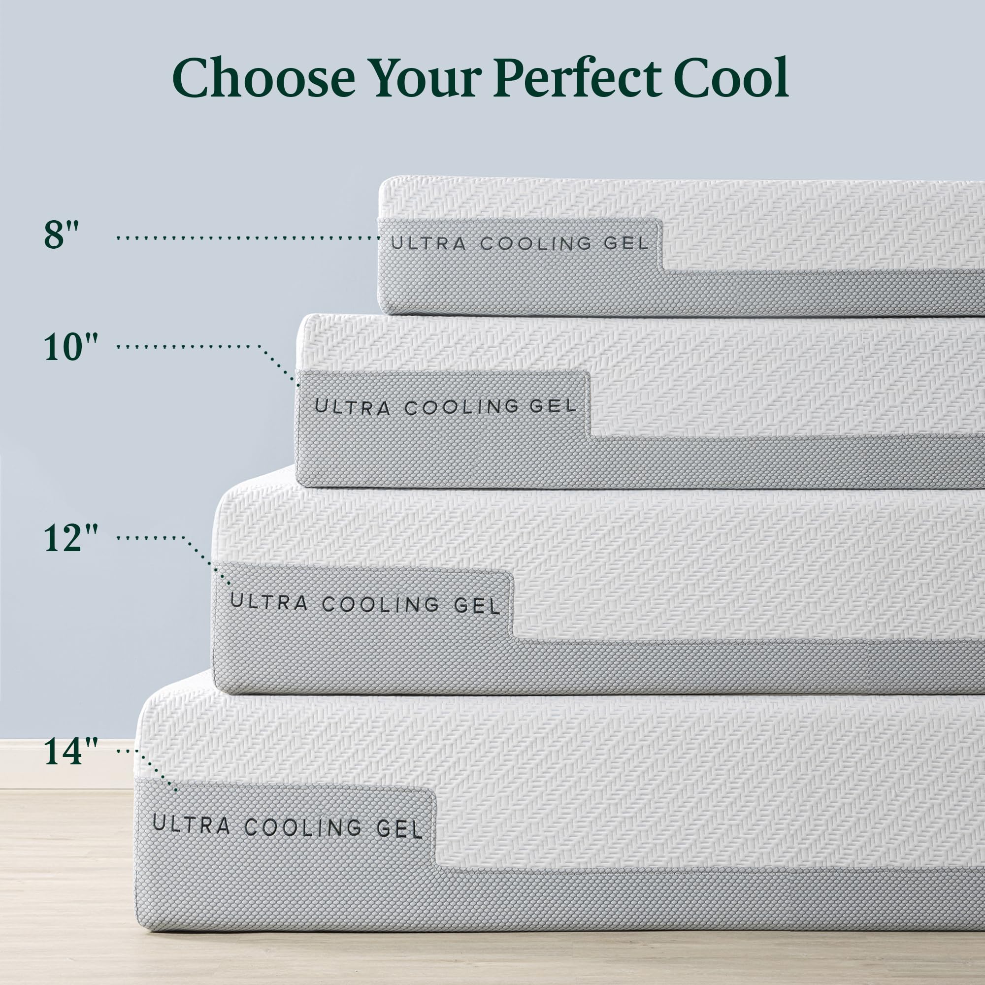 Zinus 14 Inch Ultra Cooling Gel Memory Foam Mattress, CooltoTouch
