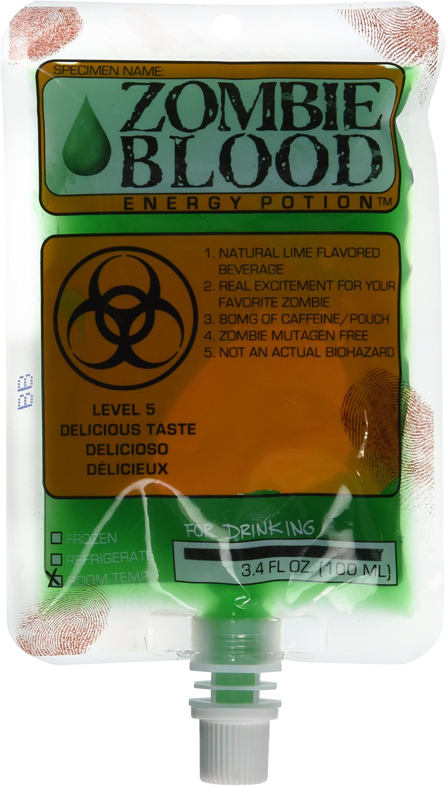 Harcos Lime Zombie Blood Energy Potion 3.4 Ounces