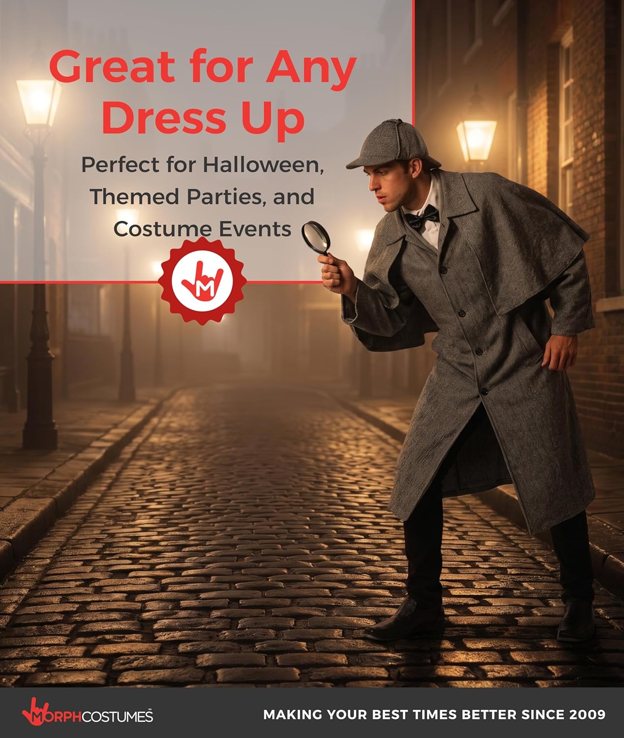 المميز - Fun Shack Men's Detective Costume, Adult Detective Costume, Victorian Detective Costume, Men's Victorian Detective Costume, Men's Victorian Detective Costume, Carnival Costume Men, Size M, L, XL 2026 - view 5