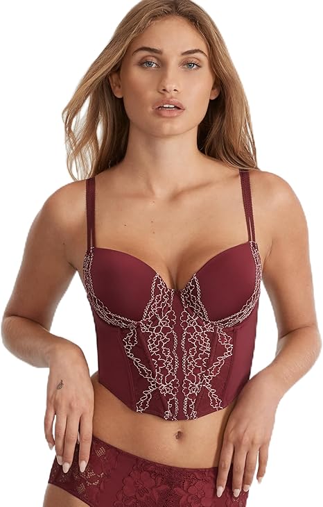 Camio Mio Lightly Lined Bustier 32I, Black at Amazon Women's