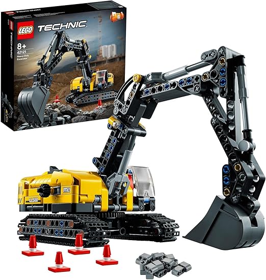 HERSITY Escavatore Camion Cantiere Grande, Ruspa Giocattolo, Macchinine a Frizione Metallo/Plastica, Regalo di Compleanno per Bambini Ragazzo Ragazza di 3 4 5 6 Anni