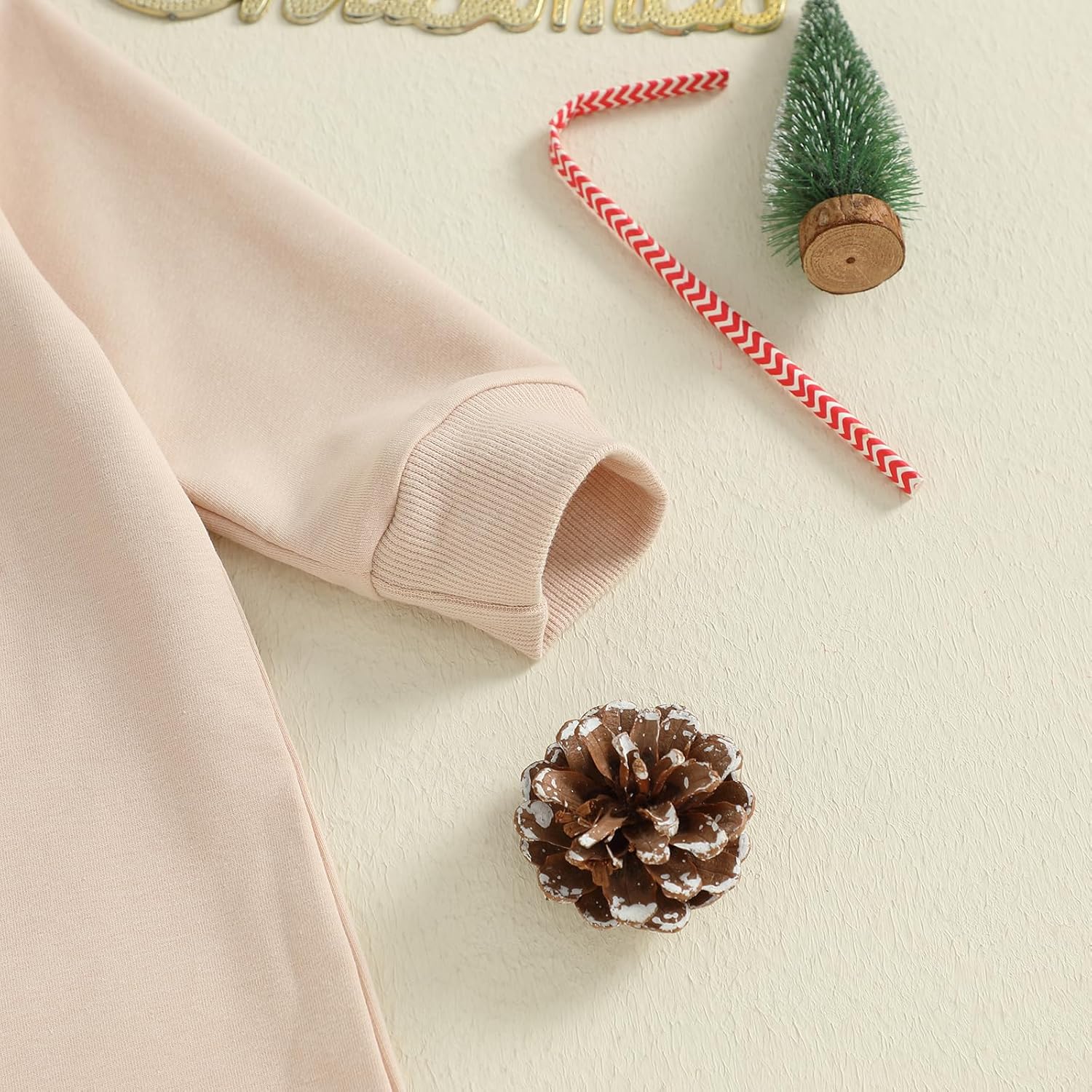 First Christmas Baby Boy Outfit Embroidered Christmas Tree Onesie Newborn Infant Long Sleeve Romper Clothes - Image 6