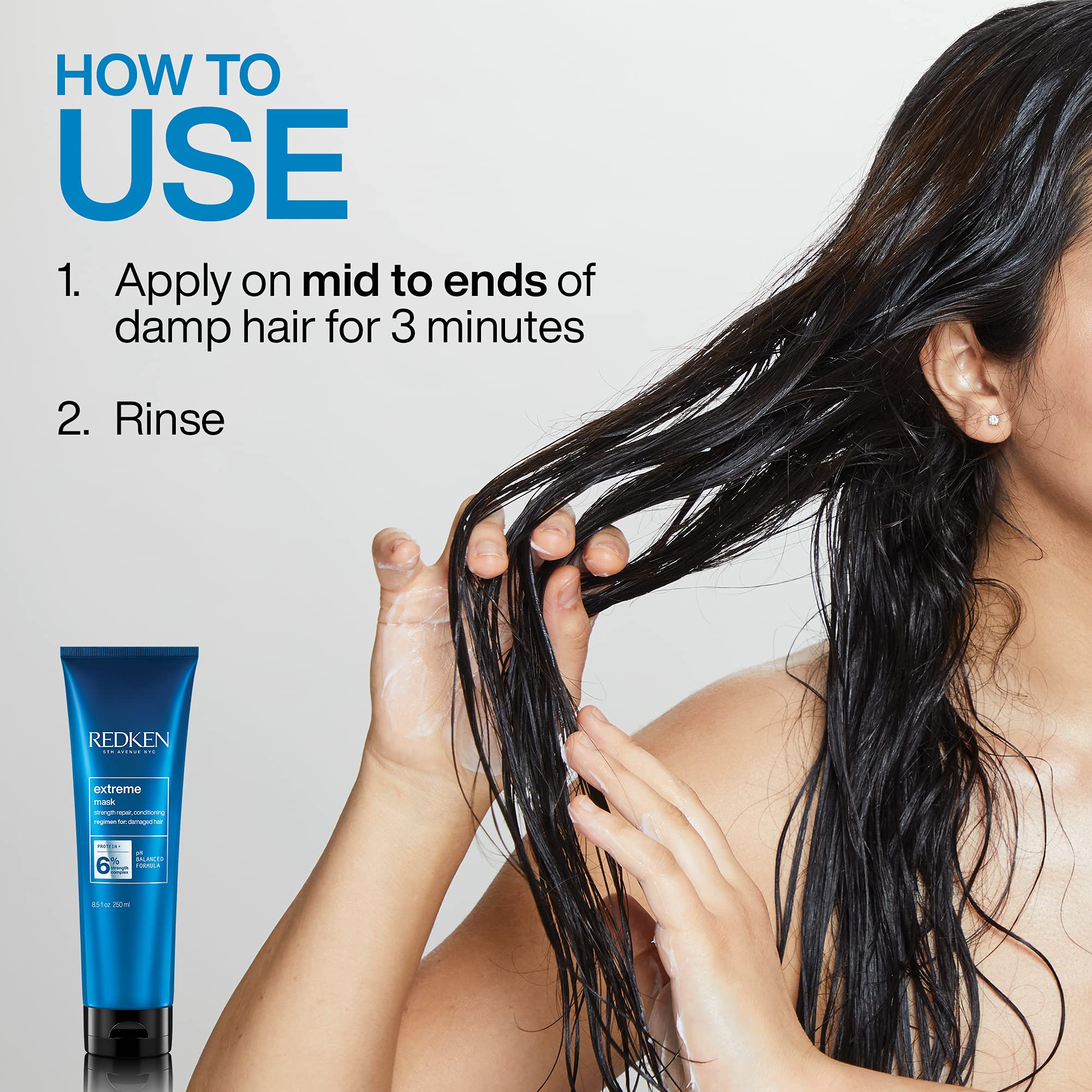 Redken Extreme Mask | Hair Mask for Damaged, Brittle Hair | Fortifies &  Strengthens Distressed Hair | 8.5 Fl. Oz. : Amazon.sg: Beauty