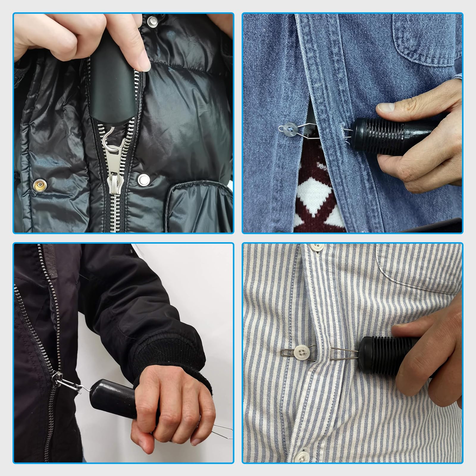 Amazon | ZHEJIA ボタンエイド ボタンフック 片手で簡単 軽量 握り