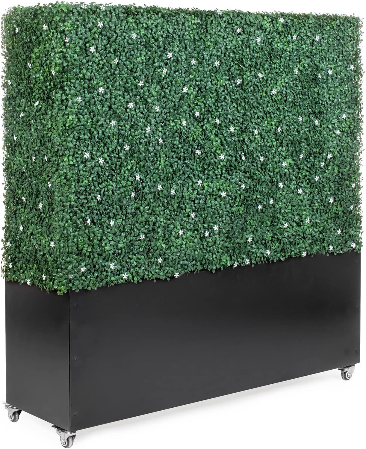 ODQPIS Artificial Boxwood Hedge Wall, Boxwood Hedge Wall Panels with Black