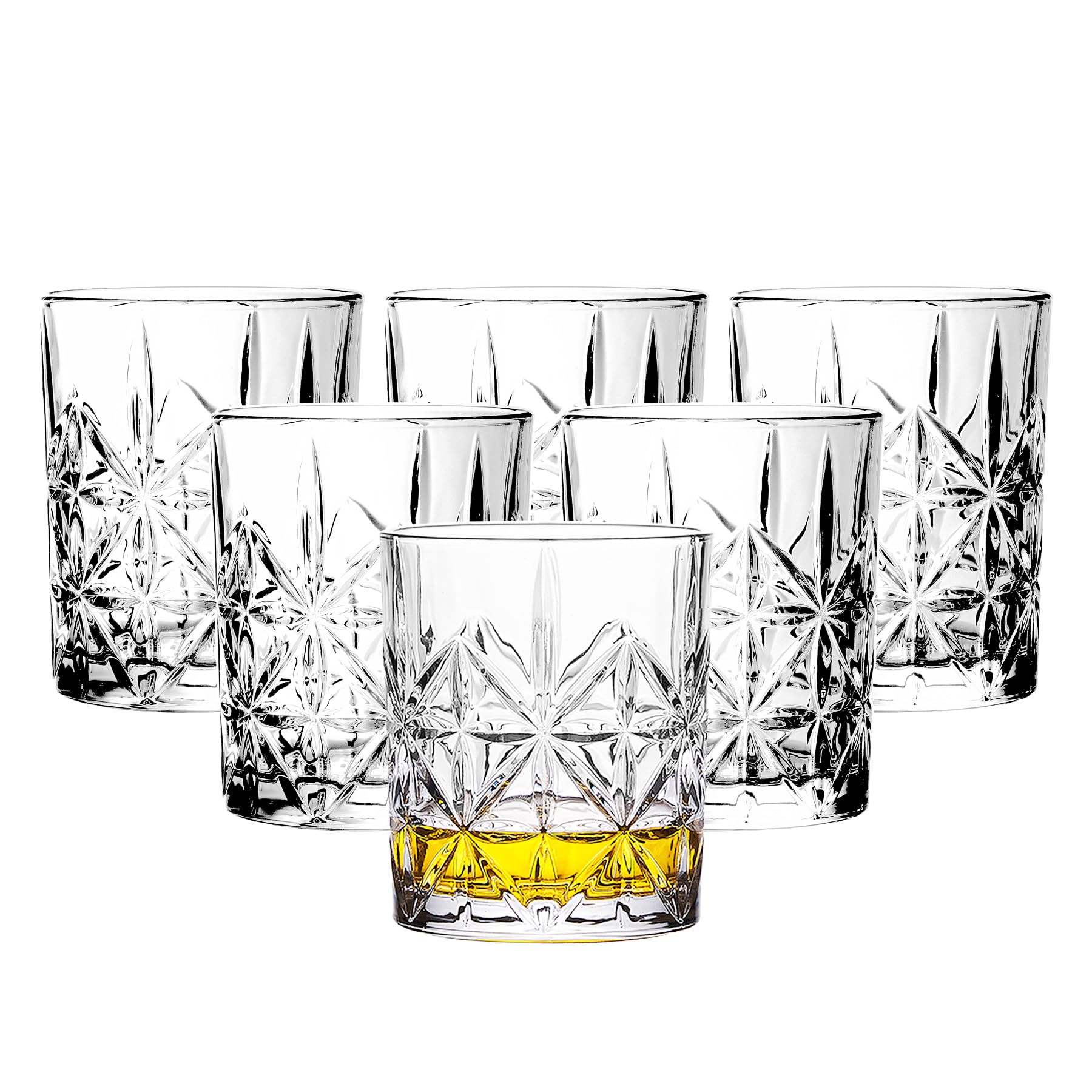 Verres à whisky de 300 ml lot de 6 de style à l'ancienne pour bar