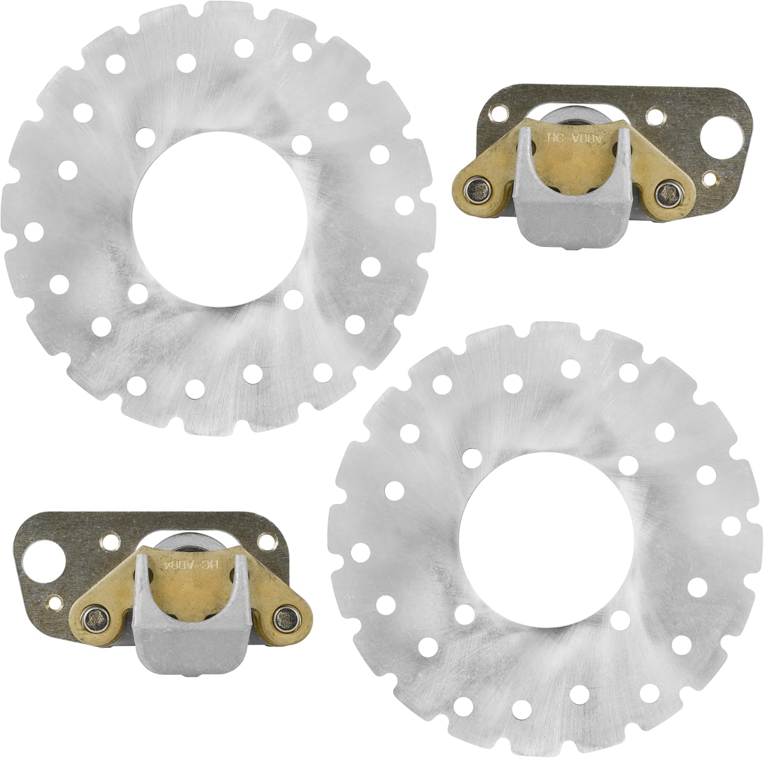 Caltric Front Left and Right Brake Caliper with Disc Compatible with Polaris Xpedition 325 4x4 2001 2002