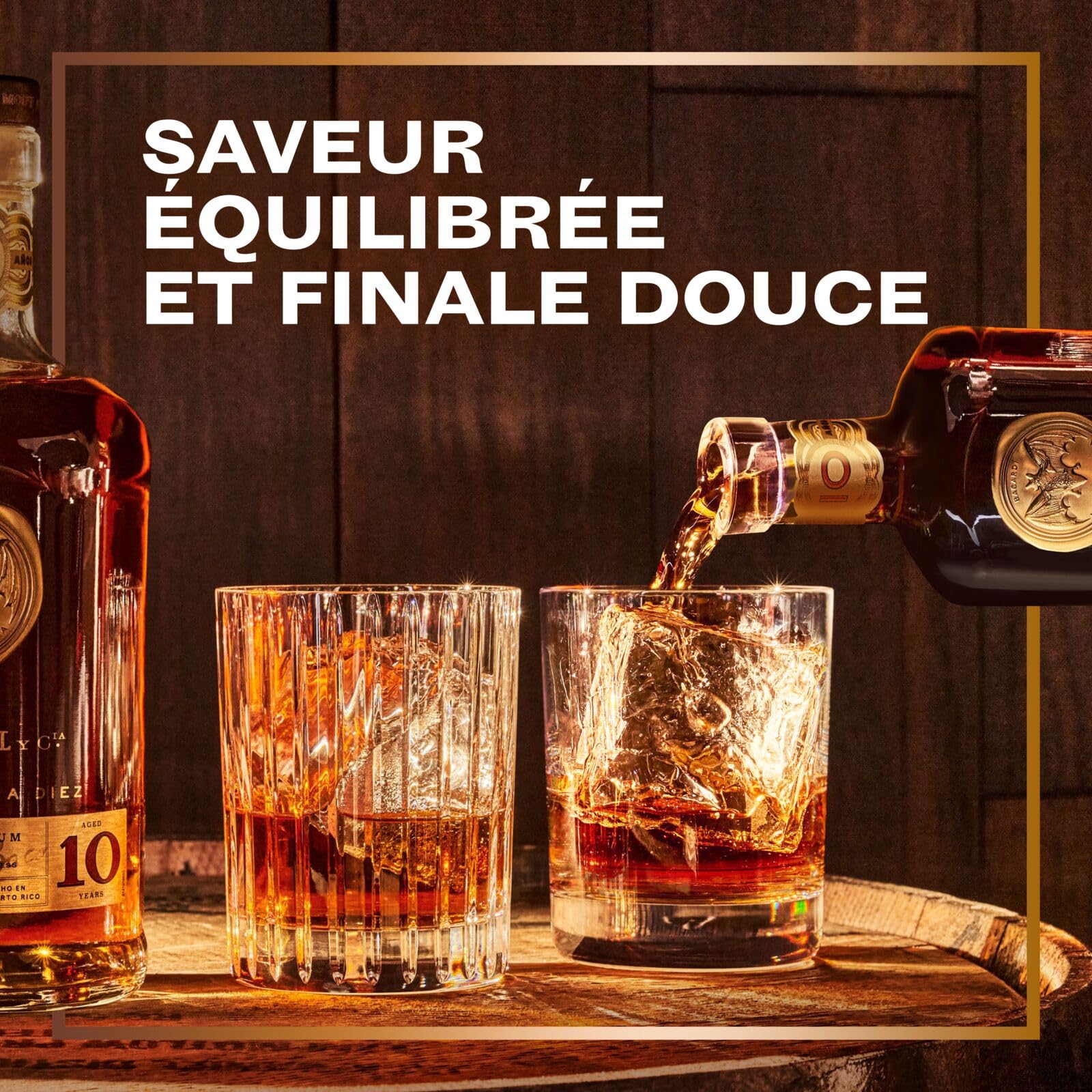 BACARDÍ Gran Reserva 10 Ans Premium Caribbean Rum, 40% vol., 70 cl/700 ml, 10 ans de maturation en fûts de chêne sous le soleil des Caraïbes
