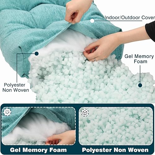 Miniatura 4 de Cojines de banco copetudos personalizados, cojín de banco de espuma viscoelástica antideslizante para muebles de interior, cojines de asiento para