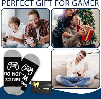 Birthday Gifts for Men Teen Boys, Valentines Day Gift for Him Boyfriend Husband, Do Not Disturb I'm Gaming Funny Gamer Socks