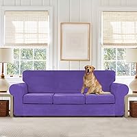 Vista 57 de WEERRW Fundas de terciopelo para sofá de 2 cojines, fundas de sofá de felpa de terciopelo de lujo de alta elasticidad, con parte inferior elástica