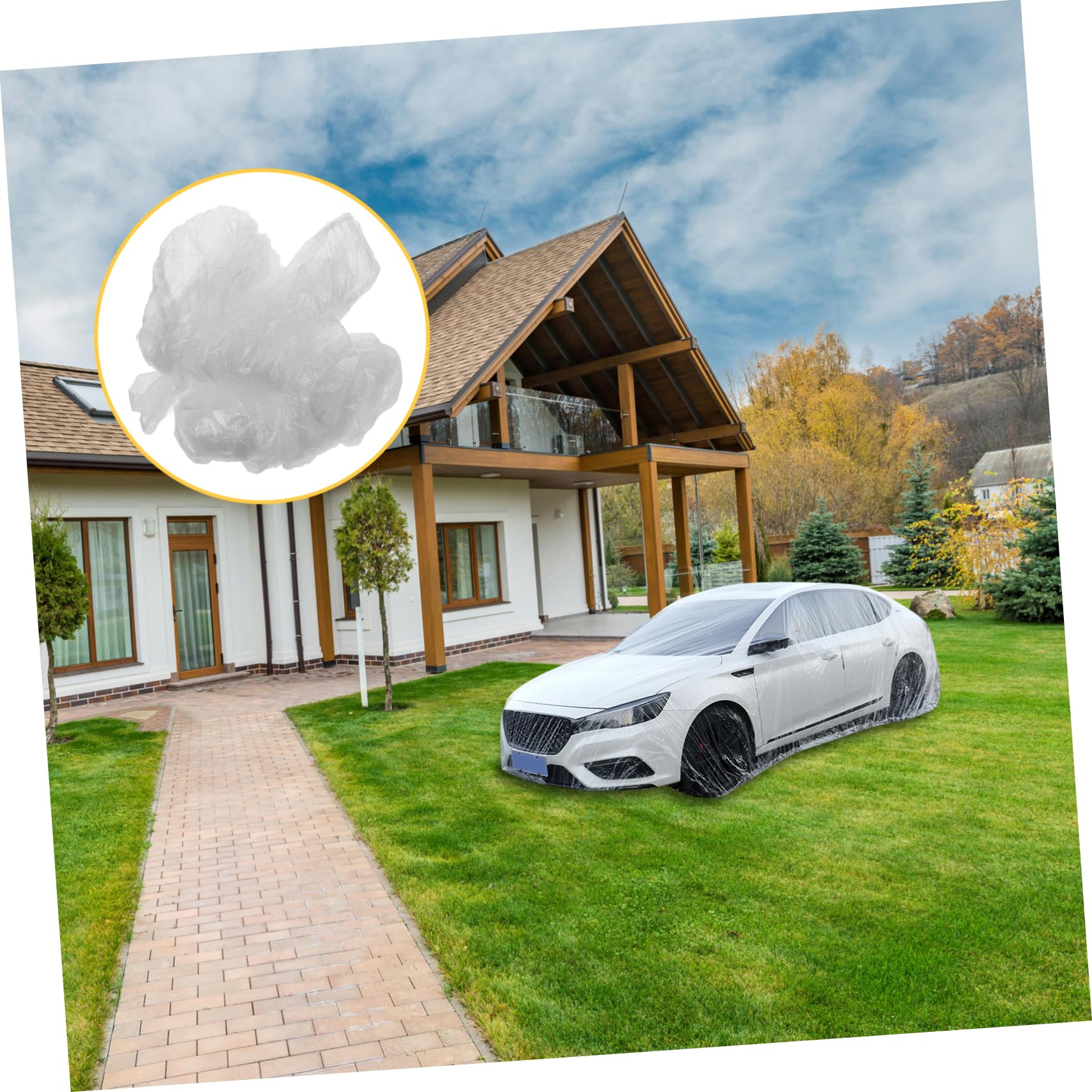 SEWOART SUV Protective Cover Auto Covers Rainproof Dustproof Car for Outdoor Automotive Use — view 6