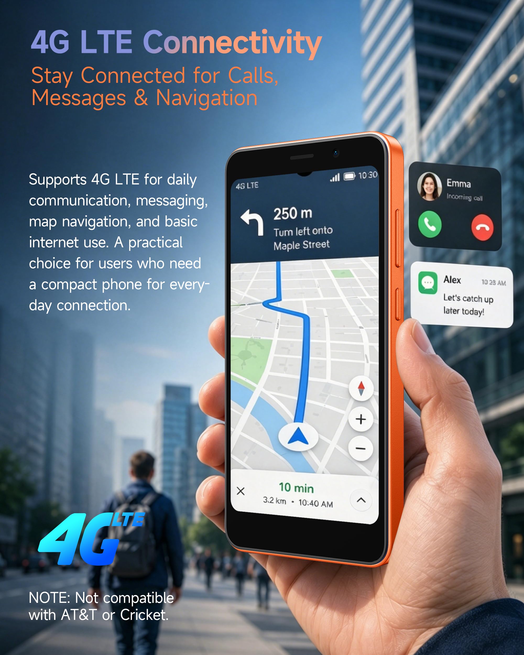 Ulefone Note 22 Moviles Android 16 Go, 20GB+32GB/SD-2TB, Cámara 2MP, 3000mAh Batería reemplazable Teléfono Móvil Mini Smartphone 5.0" HD+ 3 Ranuras para Tarjetas 4G Dual SIM/Face ID/GPS/OTG/FM Negro