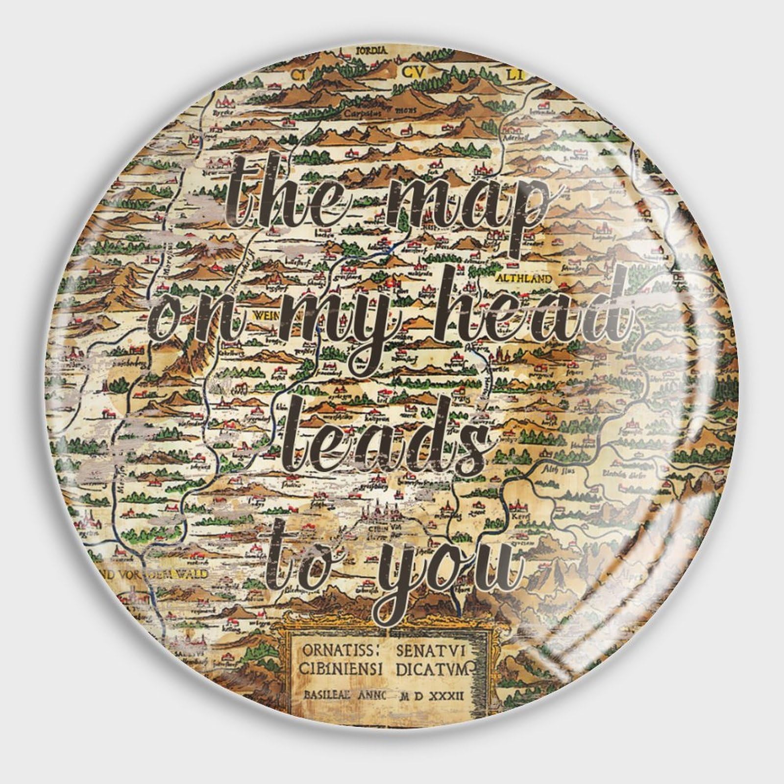 Imanes de nevera vintage con mapa retro de cristal decorativos para pizarra y cocina Pack de 4