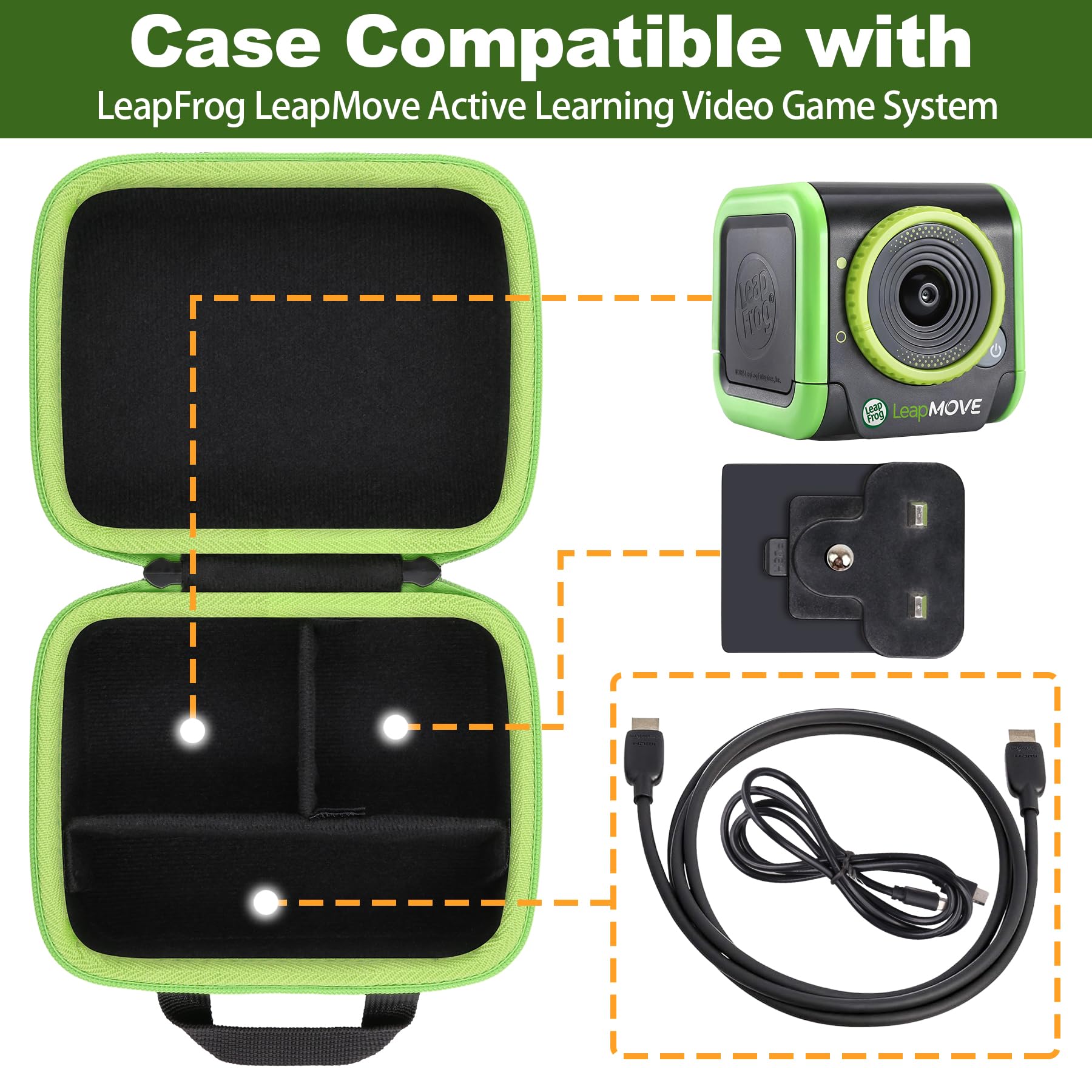 co2CREA Dur Étui de Voyage Rigide Housse Cas Coque pour Leapfrog LeapMove Active Learning Système de Jeu vidéo(boîte Seule,Case Only)