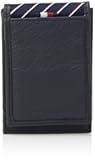 Men's RFID Leather Front Pocket Wallet With Magnetic Money Clip -navy, 1Siz