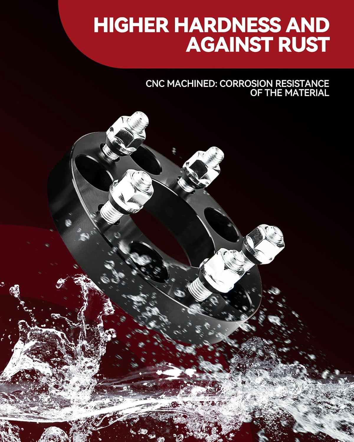 6x5.5 Hub Centric Wheel Spacers 1.5“ for Tacoma, 4Runner, Tundra, FJ Cruiser, Sequoia, GX460, GX470, 106mm Hub Bore & M12x1.5 Studs, 6 Lug Forged Spacers, 4pcs